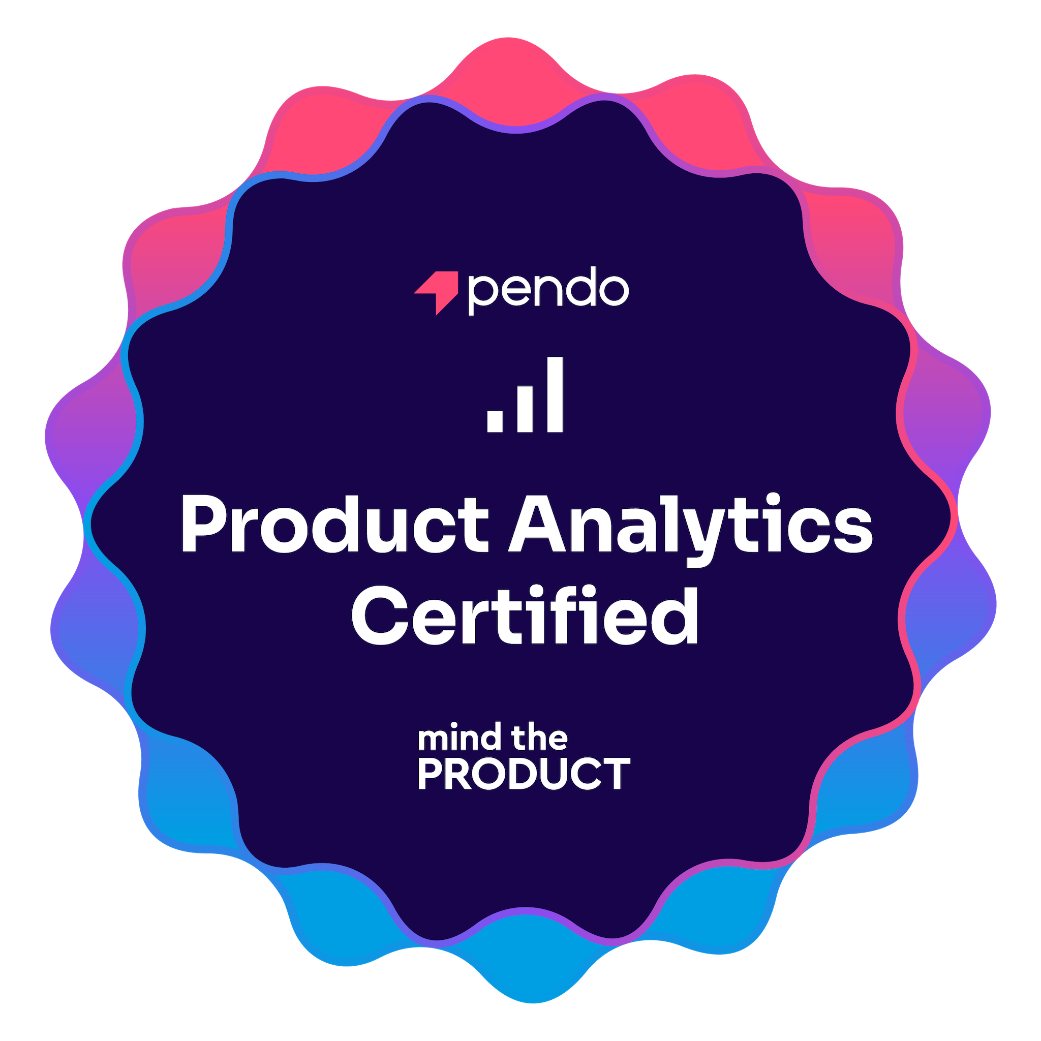 Product analytics certification badge
